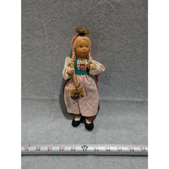 BAITZ Doll With Original Tag Whistling Hand Painted Bisque Face Vintage 2 Pcs - Picture 3 of 16